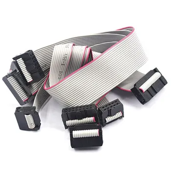 

2pcs 2.54MM pitch FC-8/10/14/16/20/26/40 PIN 30CM JTAG ISP DOWNLOAD CABLE Gray Flat Ribbon Data Cable FOR DC3 IDC BOX HEADER