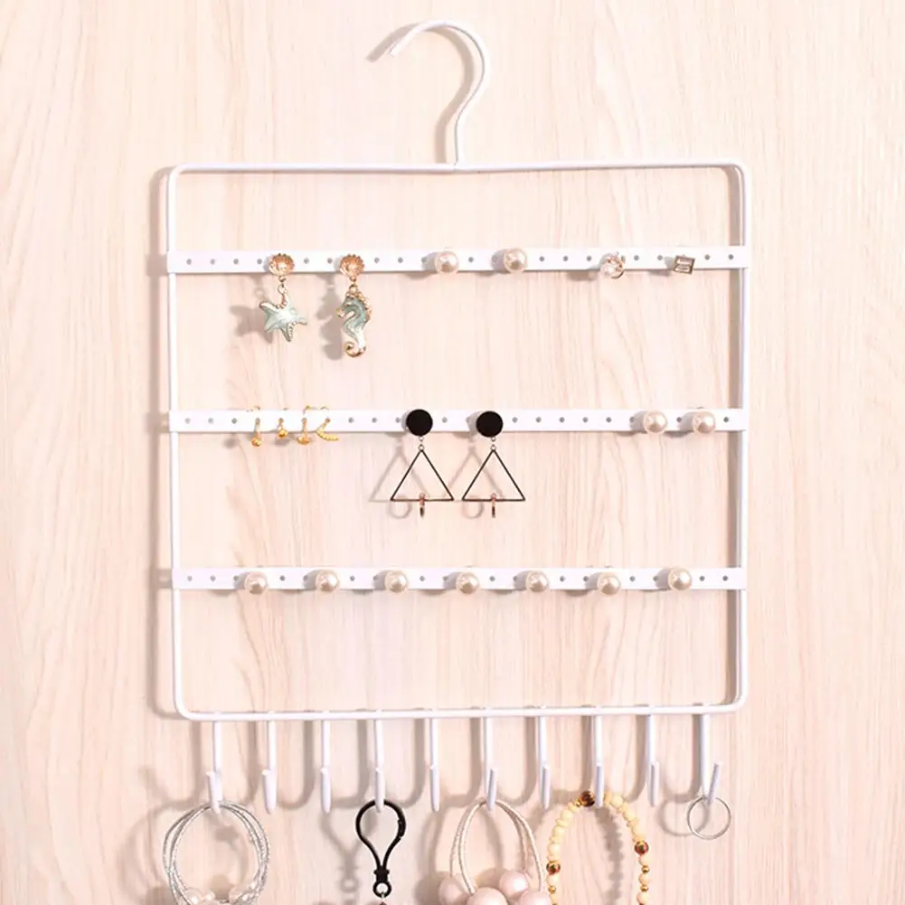 Portable Paste Wall Hanger Storage Jewelry Display Jewelry Hooks Storage  Organizer Earring Ring Necklace Rack Holder Hanger - AliExpress