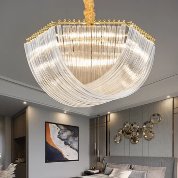 

Living Room Chandelier Simple Modern Atmospheric Household Dining Room Lamp Northern Europe Light Extravagance Net Red Lighting