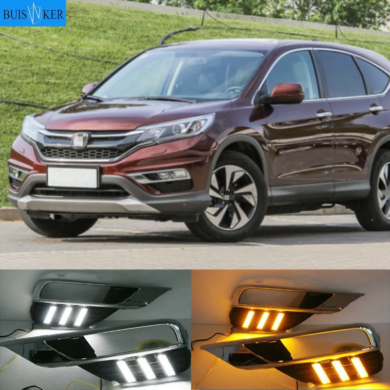 2 шт. светодиодный автомобиля DRL Противотуманные Фары Светильник для Хонда сrv CR-V