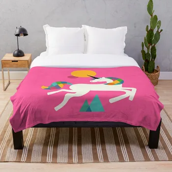 

To be a unicorn Blanket Wool Flannel Plush Blanket Bedspread For office Sherpa Blanket Couch Quilt Cover Travel