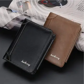 

simple black color men wallet New Design Small Money Purses Wallet For Men 200815-36