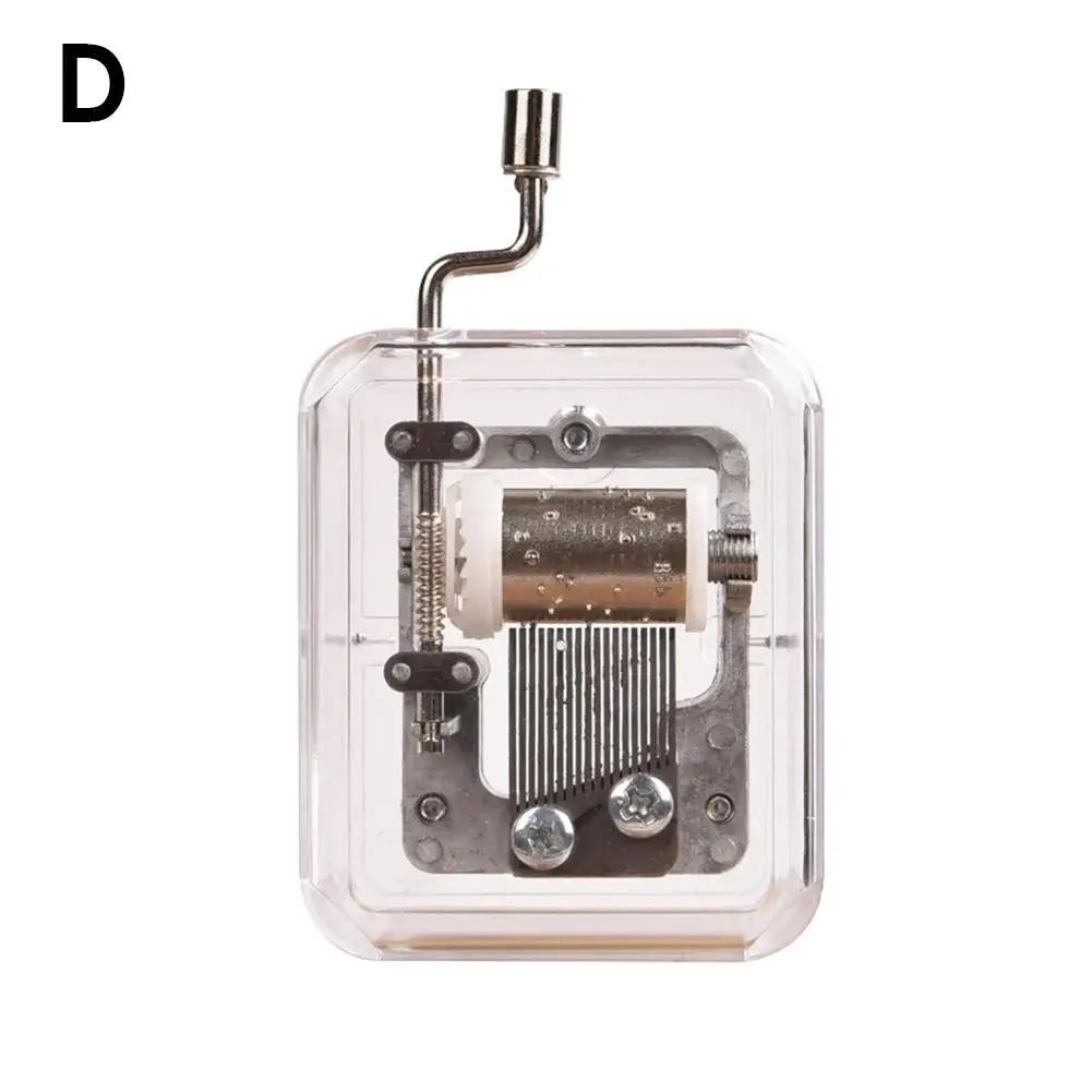Мини-музыкальная шкатулка, ручная работа, музыкальное движение, прозрачная музыкальная шкатулка DIY для рождественского подарка, веселого Рождества, разнообразная музыка - Цвет: Meet