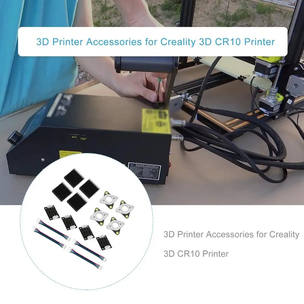 4 шт. NEMA17 шаговый двигатель tl-гладкая с кабелями+ 4* Шаговый двигатель Виброгаситель+ 4* радиатор комплект для 3d принтера часть