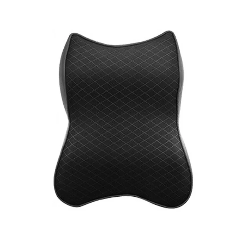 36*30cm Black Car Seat Headrest Breathable mesh fabric memory foam Car interior decoration Head Neck Rest relieve stress