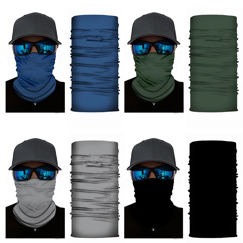 Multi-function Magic Outdoor Sports Riding Mask Seamless Solid Color Series Headscarf Sunscreen Sports Bib Riding Face Towel