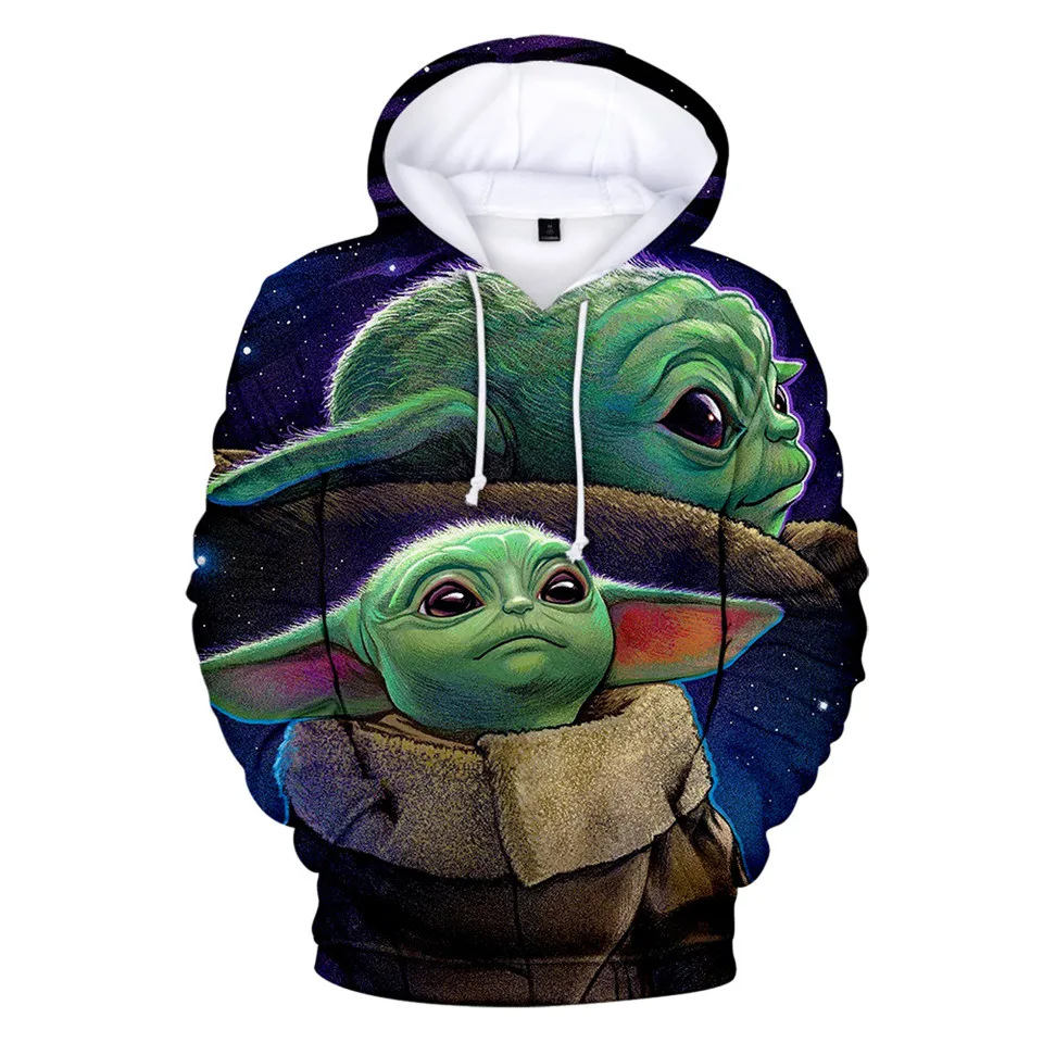 3 To 14 Years Kids Hoodies The Mandalorian Baby Yoda 3D Hoodie Sweatshirt Boys Girls Casual Cartoon Jacket Coat Children Clothes
