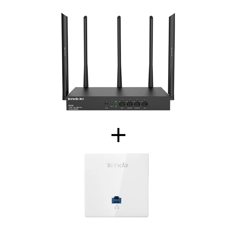 Tenda W20E AC1350M беспроводной WiFi роутер с 2,4G/5,0G vpn-роутер с поддержкой L2TP двухдиапазонный Wi-Fi ретранслятор, корпоративный маршрутизатор - Цвет: W20E W6-S