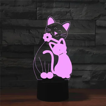 

WENHSIN New Cat 3D Lights Colorful Touch Lights LED Night Lights