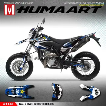 

HUMAART Graphics Personalised Stickers Decals for Yamaha WR125R WR125X WR125SM 2009 2010 2011 2012 2013 2014 2015 2016 2017 2018