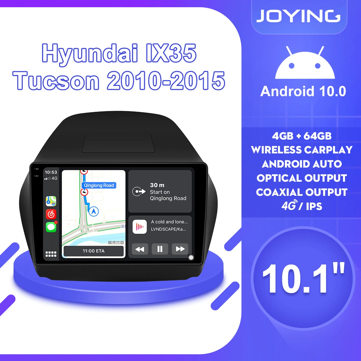 Автомагнитола 10 дюймов Android стереомагнитола Магнитола 1280*720 для Hyundai IX35 tucson 2011 2015