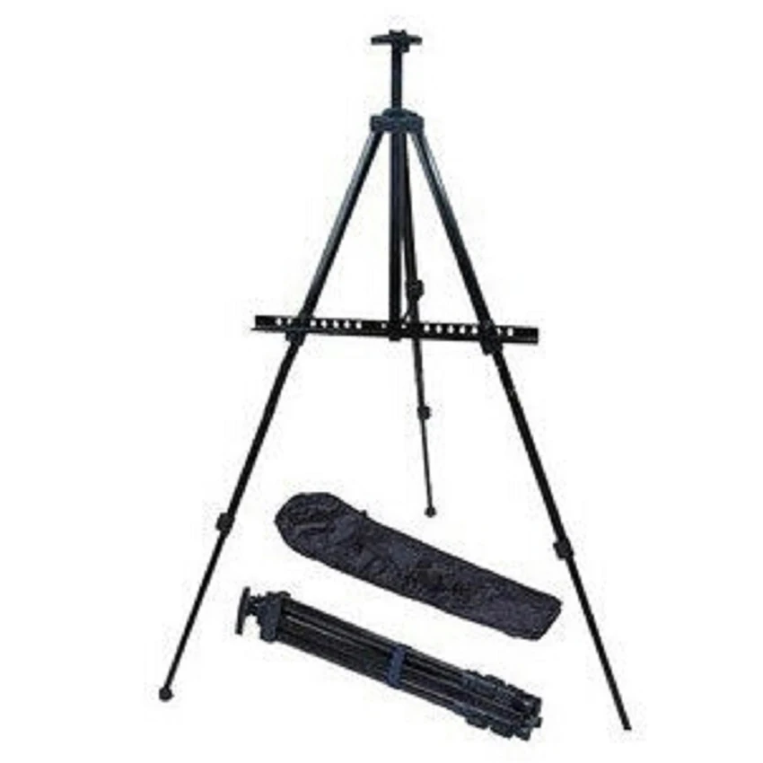 

1.6M Reinforced Artist Easel Stand Iron Tripod Display Easel Adjustable Height with Portable Bag Painting Sketch Folding Easel