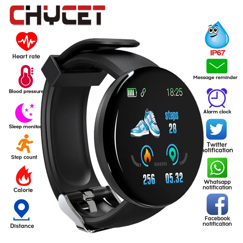  2019 Bluetooth Smart Watch Men Blood Pressure Round Smartwatch Women Watch Waterproof Sport Tracker - 4000078731821
