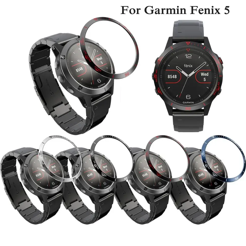 

For Garmin fenix 5 Case For fenix 5 classic fashion sport style Bezel Ring Styling Case Adhesive Cover Protection fashion Bezels