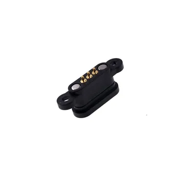 

1 Pair Spring Loaded Magnetic Pogo Pin 3 Pins 2.3 mm Pitch Vertical Single Row Through Holes Solder Male Female Probe Contact