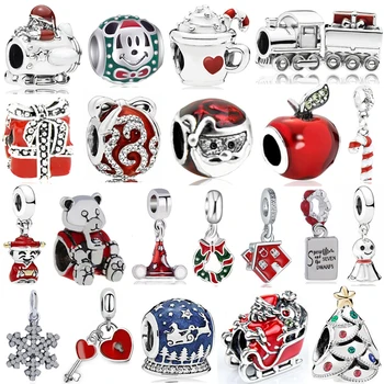 

New Original Free Shipping Christmas DIY Bead Christmas Charm Fit Pandora Charms Bracelet Necklace DIY Women Jewelry Trinket