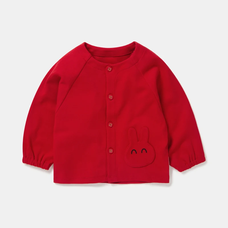 Minibalabala/пальто с рукавами «летучая мышь» Для малышей; Новинка г.; Осенняя детская одежда; свободная куртка с принтом для маленьких девочек - Цвет: red