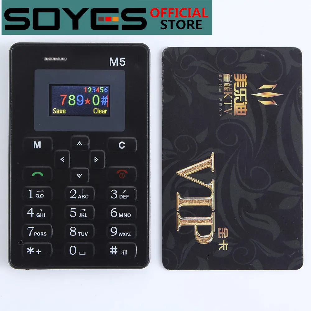 Soyes GSM Bluetooth New Dialer Pocket Phone Ultra-Thin-Card Mini Students Aiek/aeku M5