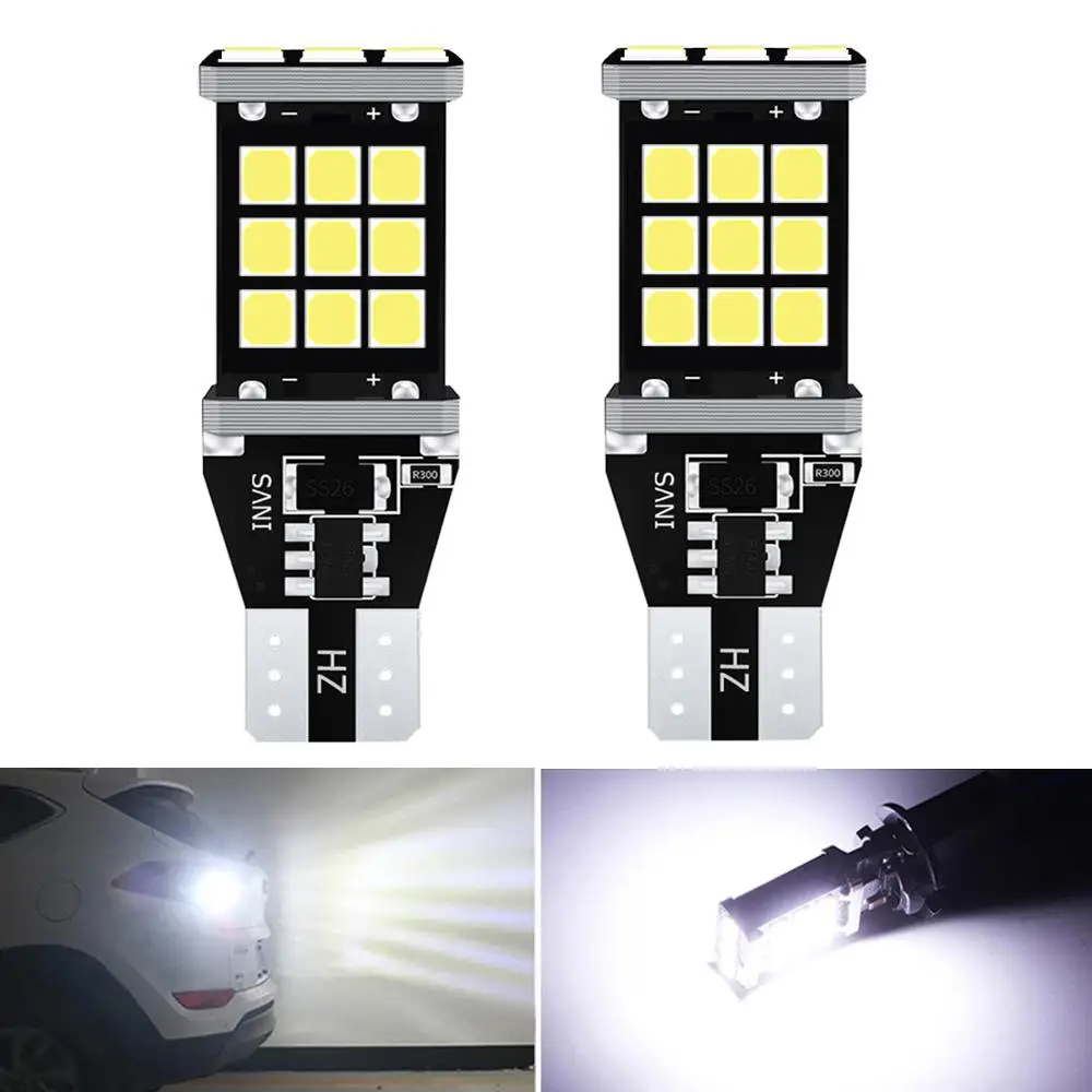 2x T16 T15 W16W светодиодный лампы 2835 SMD 921 912 резервные фары заднего хода автомобиля для