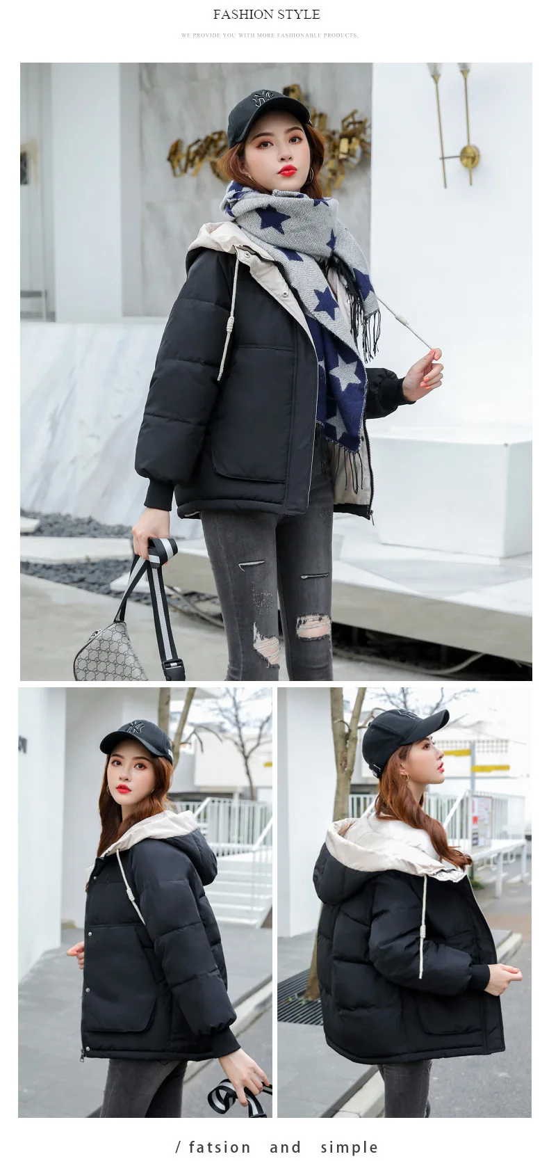 Down Jacket Cotton-padded Clothes Women's Short Winter New Style Korean-style INS down Coat Cotton-padded Jacket Loose Thic