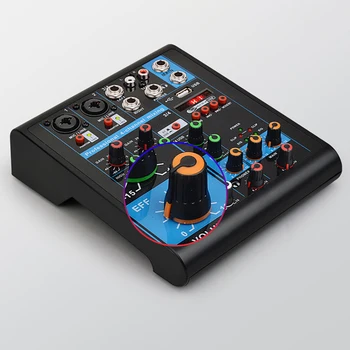 

4 Channel Digital USB Bluetooth Mixer MP3 Studio Audio Mixing Console Headphone Home Play Equipment Electronic Items