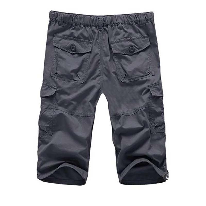 Классические брюки карго мужские повседневные спортивные брюки длиной до икры военные брюки винтажные Карманы Короткие панталоны Hombre летние тактические брюки