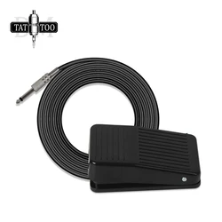Zwart Compact Tattoo Voetschakelaar Bevel Anti Slip Tattoo Voetpedaal met Power Cord voor Tattoo Machine