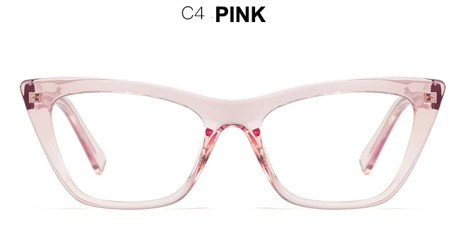MIZHO брендовая дизайнерская полосатая винтажная оправа для очков Женская оптическая модная прозрачная трендовая оправа для очков кошачий глаз Дамская TR90 - Цвет оправы: PGJ142 Pink