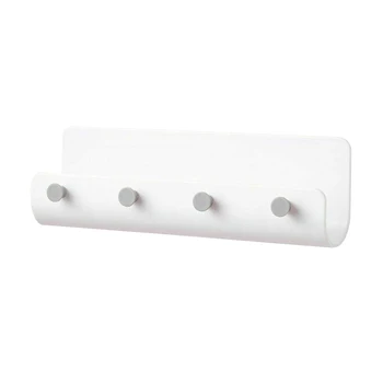 

Wall Mount Key Rack Hanger Holder 4 Hook Chain Storage Keys Organizer Home Decor White / Gray Keys Holders