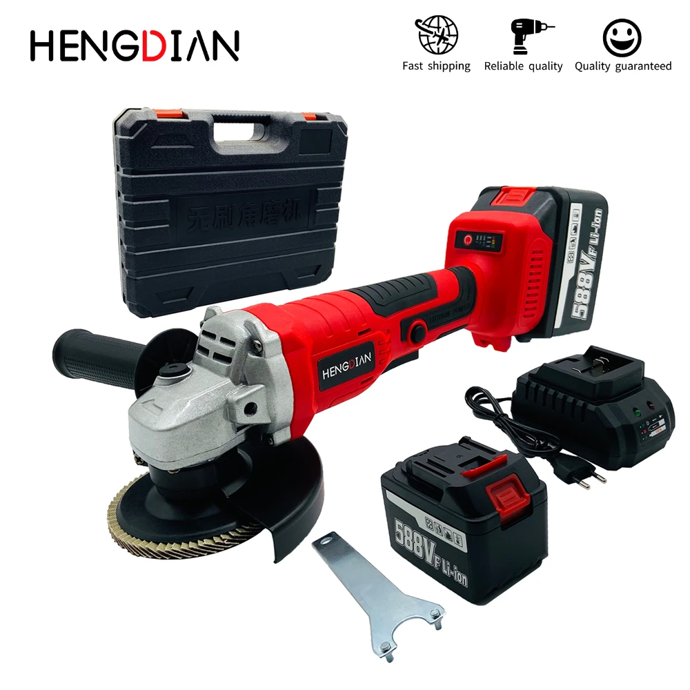 

21V Li-Ion Cordless Angle Grinder with Charger & Battery Fast Charge Split Motor Lithium Battery Cordless Angle Grinder