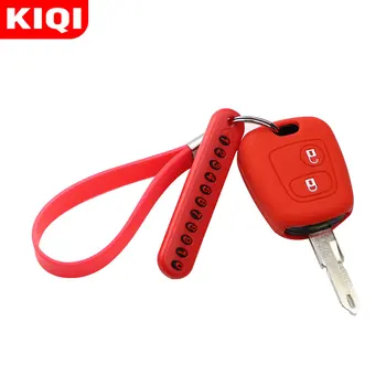 

Silicone Car Key Cover Case Key Chain with Phone Number Holder for Citroen C1 C2 C3 C4 XSARA PICASSO Peugeot 106 107 206 207 307