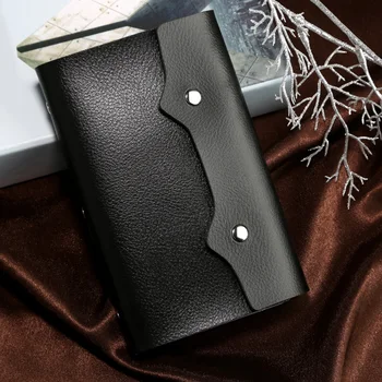

Fashion With Hasp Business Portable Storage Gifts Mini 108 Slots Solid Color Travel PU Leather Card Bag