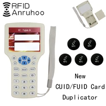 New Handheld RFID Copier 13.56Mhz NFC Smart Chip Card Reader CUID/FUID Tag Encryption Cracking Writer 125Khz Badge Duplicator