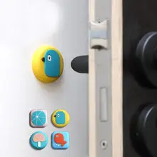 1 шт. креативная дверная ручка бампер накладка мультяшная Наклейка на стену дверь бампер для холодильника Защитная Наклейка глушитель бампер накладка
