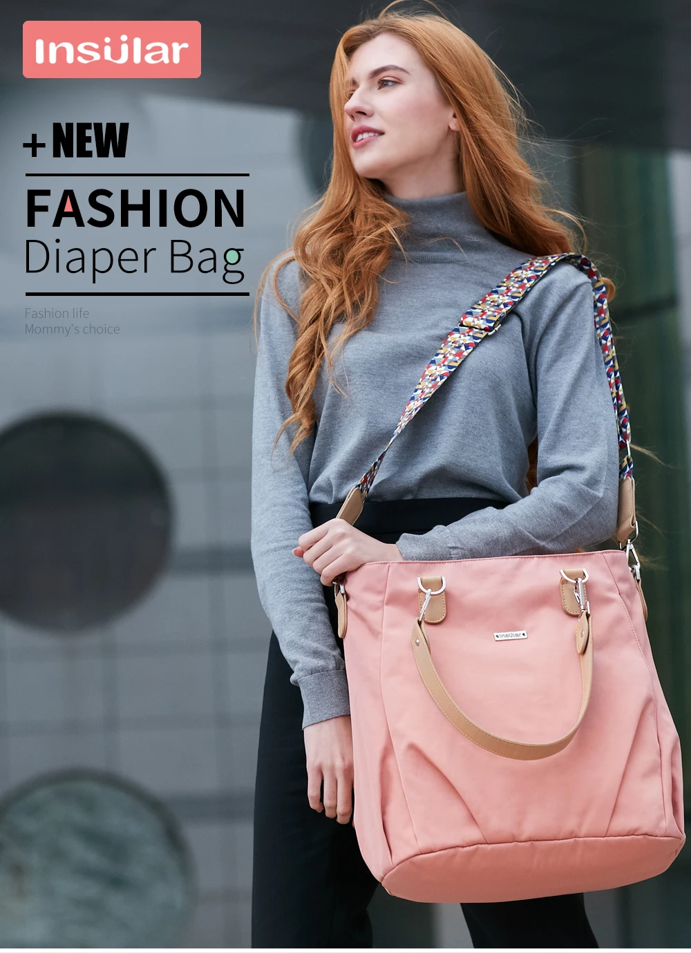 Insular Baby Diaper Bag for Mom 4 Color Waterproof Maternity Large Capacity Mommy Nursing Bags Changing | Мать и ребенок