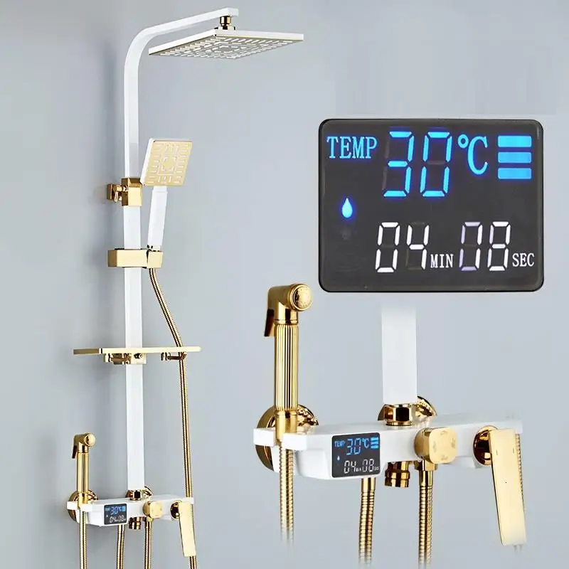 Painel Duschsystem Doccia Black Prysznic Preto ванная комната Conjunto De Ducha Regadera Dusche Do Banheiro Douche Chuveiro душевой набор