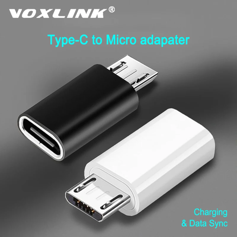 

VOXLINK USB C To Micro Adapter Alloy Case Android Micro USB Connector To Type C For Sumsung Huawei For Xiaomi phone Adaptors