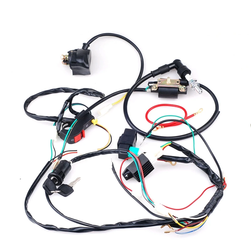 

Full Electrics Wiring Harness Coil CDI 50-110CC ATV Quad Bike Buggy Go Kart 2