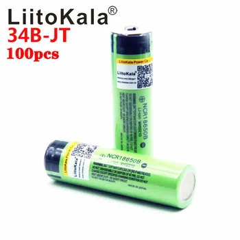 

Wholesale 100pcs LiitoKala NCR18650B 18650 3400 3.7V 18650 3400mah Lithium Rechargeable Battery For Flashlight batteries
