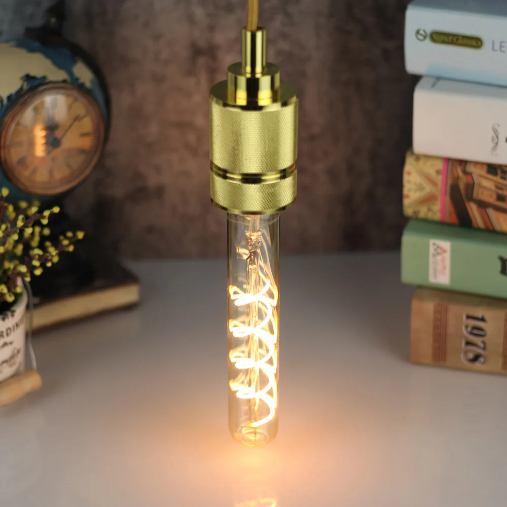 

Led Bulbs Vintage Light Bulb 4W Dimmable 110V 220V Edison Bulb T28 185mm Decorative Tube Ligth Bulb Clear Glass Warmth Glow