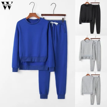 

Womail Tracksuit Women 2 Piece Set Women Clothes Sweatshirt Top long Pant Suit Jogger Trouser Tracksuit Chandal Mujer Sportswear