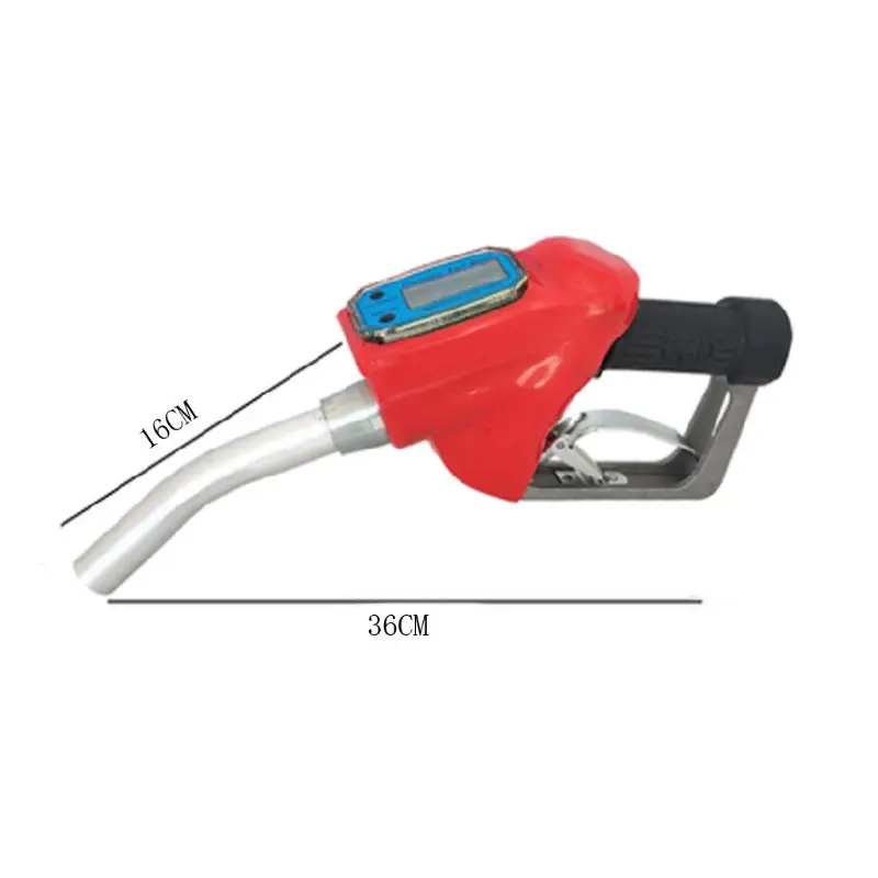 US $46.01 Ootdty Digital Fuel Gun Flow Meter Diesel Gasolinetransfer Automatic Trip Gas Stations Red
