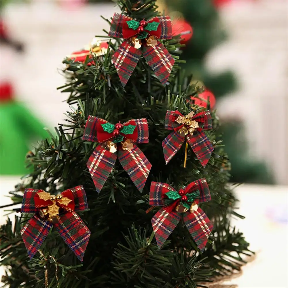 Рождественский бантик с железные колокольчики Рождественский венок с елкой украшения с Рождеством Рождественский фестиваль Санта-Клаус Q3