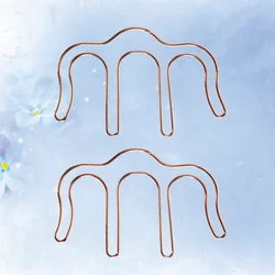 Marque page creux en métal avec Clip général, 2 pièces, élégant, en or Rose 