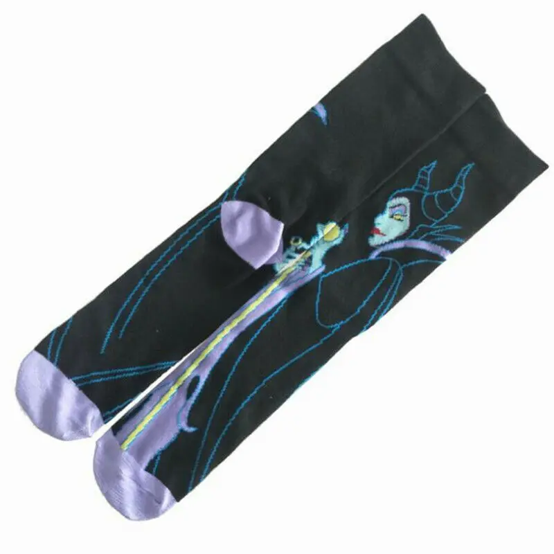 Maleficent Stockings Black Witch Cosplay Socks Evil Queen Dragon Purple Lovers |