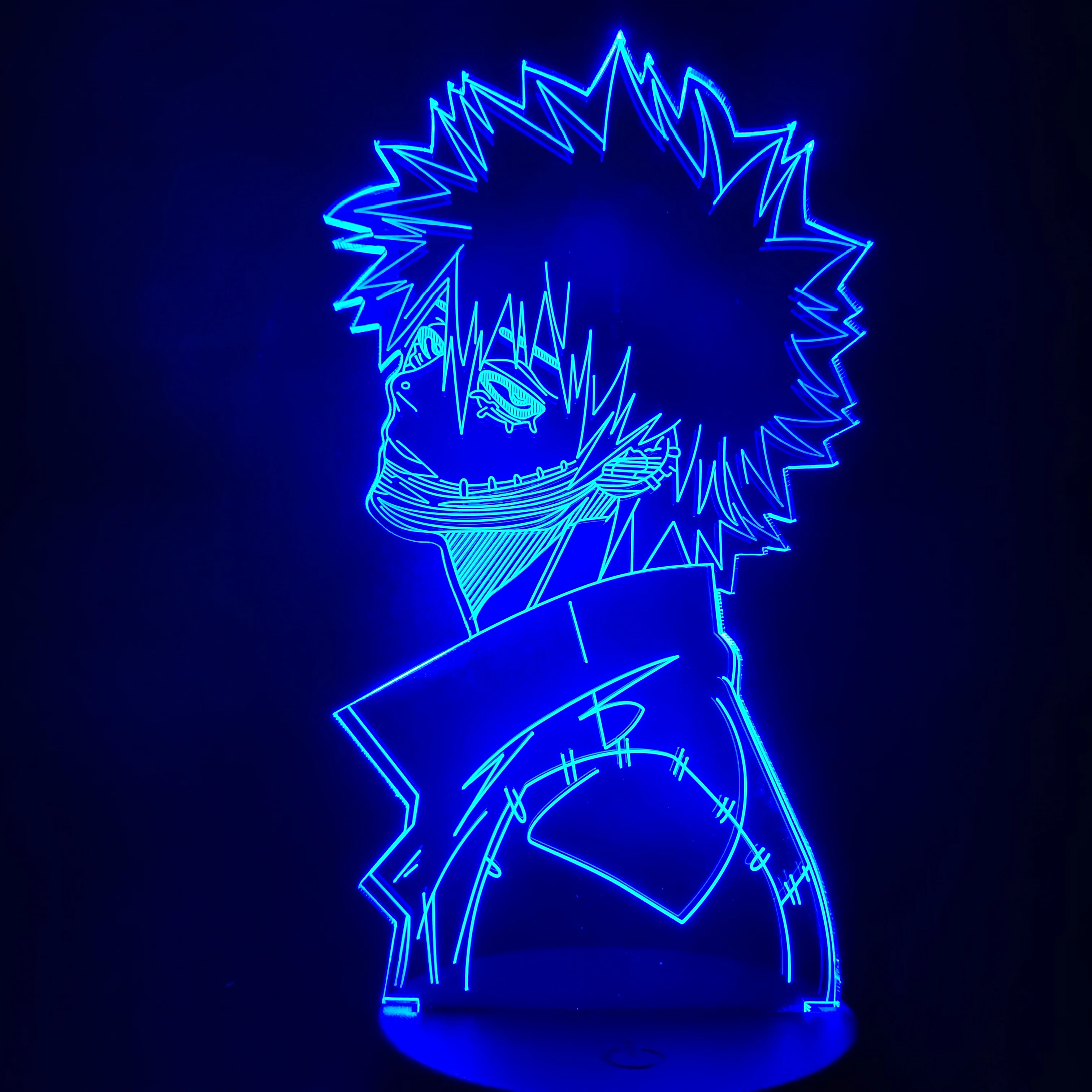 С героями из мультфильма Мой герой 3D лампа Dabi фигурку светодиодный ночной