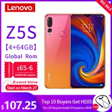 Global rom lenovo celular 6 gb 64/128 gb smartphone z5s 6.3 Polegada 2340*1080 câmera traseira 16.0mp 8.0mp 5.0mp octa core telefones(China)