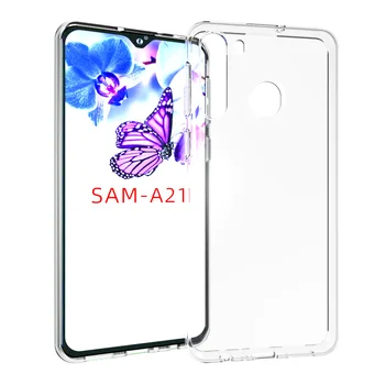 

100pcs/lot transparent smooth Soft TPU Cover Case For Samsung Galaxy A21
