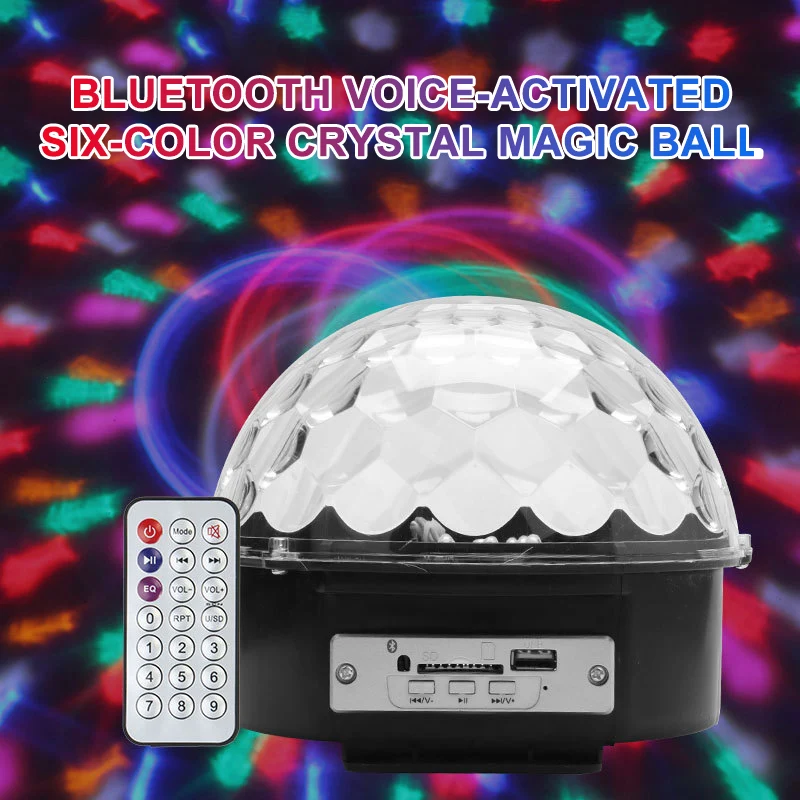 Светодиодный хрустальный магический шар беспроводной Bluetooth динамик светильник MP3 музыка Хрустальный Декор лампы проектор вечерние KTV DJ бар автомобильный светильник ing
