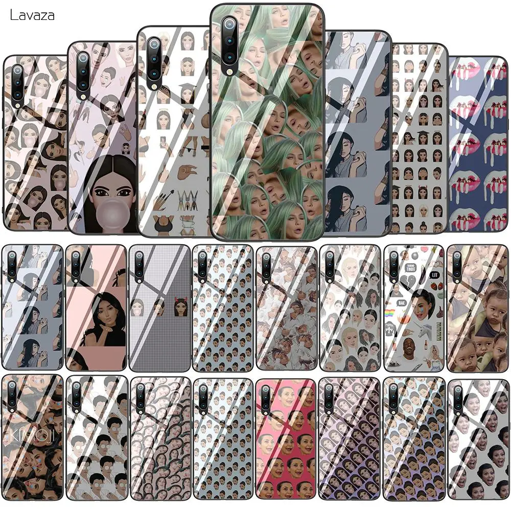 Kimoji Ким Кардашьян kanye west north kylie jenner чехол из закаленного стекла для Xiaomi Redmi Note 5 6 7 Pro